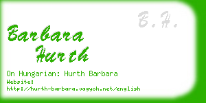 barbara hurth business card